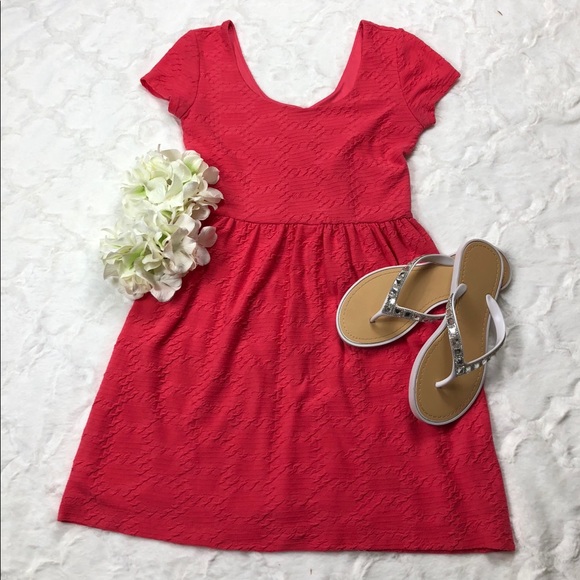 Lily Rose Coral Casual Dress size XS - Picture 4 of 9